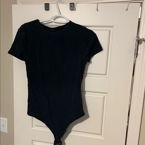 Abercrombie Black Short Sleeve Bodysuit